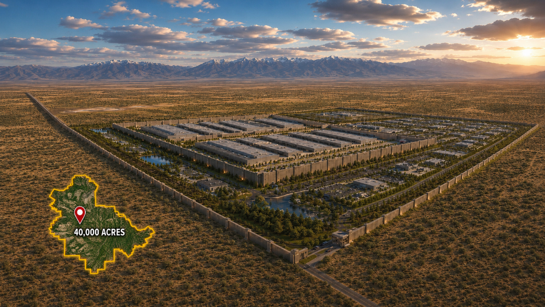 Hansel Valley with the planned Stratos data-center campus